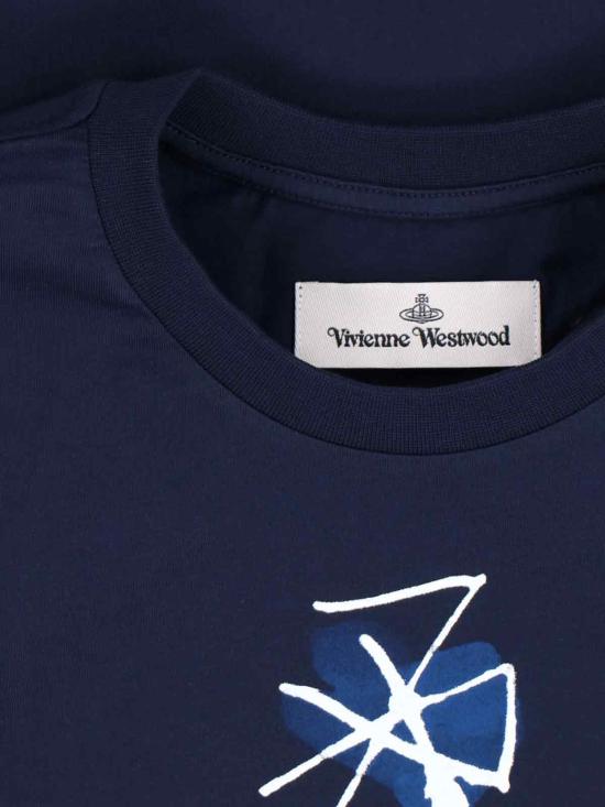 25FW 비비안웨스트우드 반팔 티셔츠 3G01003W J001M K401 Blue - VIVIENNE WESTWOOD