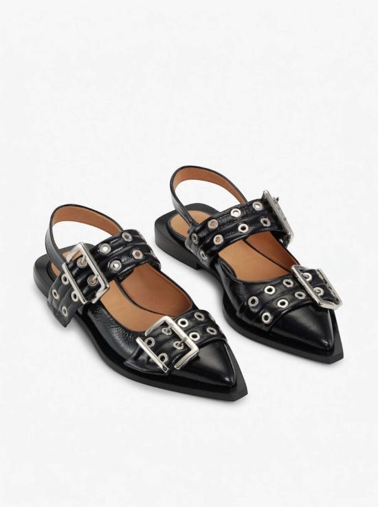  가니 플랫 슈즈 Ganni 페미닌 버클 발레리나