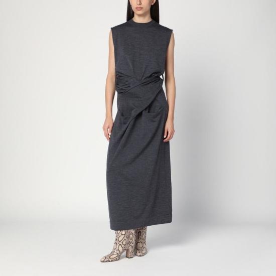25FW 질샌더 롱 원피스 J02CT0526J14723 032 GREY