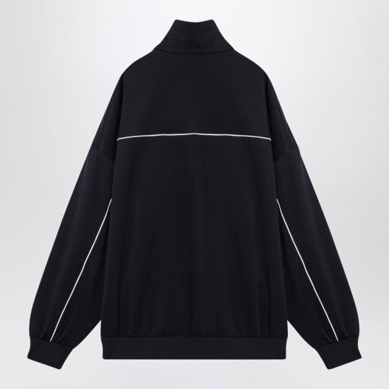 25FW 구찌 테크니컬 저지 집 칼라 맨투맨 833488XJHEK 4140 BLUE - GUCCI