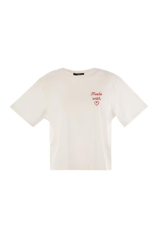 25FW 위켄드막스마라 반팔 티셔츠 2525976051600 003 WHITE