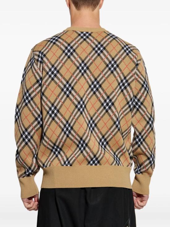 25FW 버버리 리버시블 체크 크루넥 스웨터 8111379 SAND NUDE NEUTRALS - BURBERRY