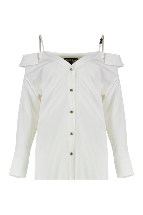 25SS 베르사체 긴팔 티셔츠 78HAL202N0432003 White