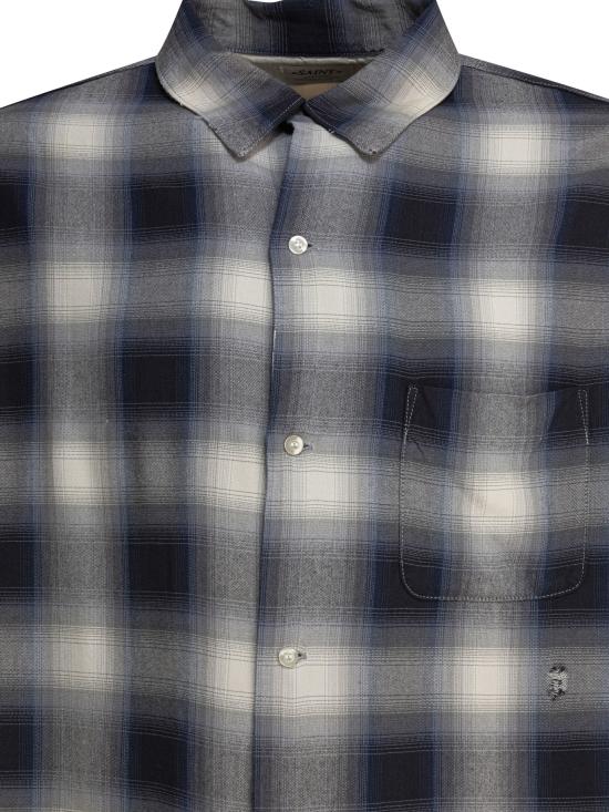 25SS 세인트 미카엘 긴팔 셔츠 SMHR80000C29NVY BLUE - SAINT MXXXXXX