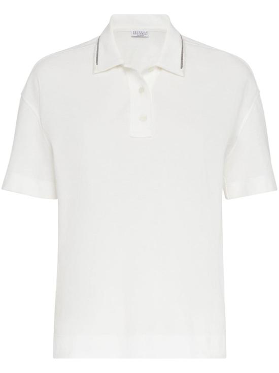 25FW 브루넬로 쿠치넬리 반팔 티셔츠 M0T63EM415C7220 WHITE