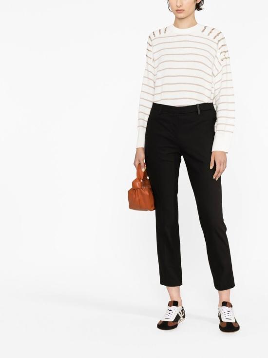 25FW 브루넬로 쿠치넬리 스트레이트 팬츠 M0F70P6572C101 BLACK - BRUNELLO CUCINELLI