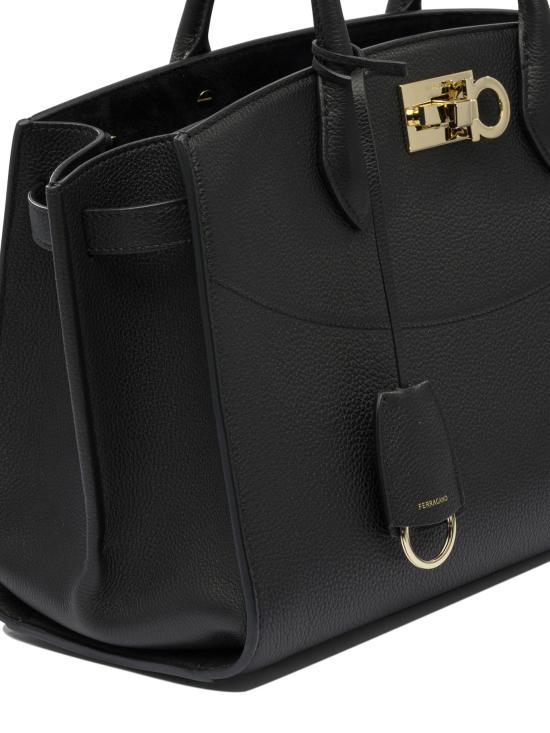 25FW 살바토레 페라가모 토트백 0785995 BLACK - SALVATORE FERRAGAMO