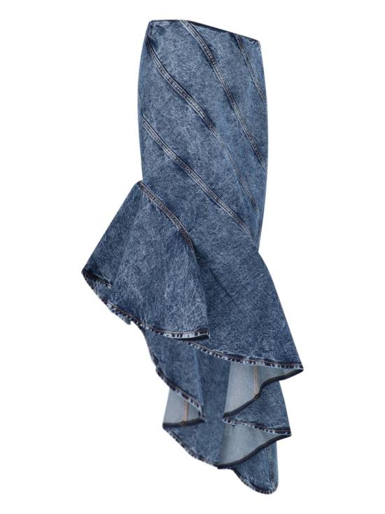 25SS 알라이아 데님 스커트 AA9J2283T535A524 BLUE - ALAIA