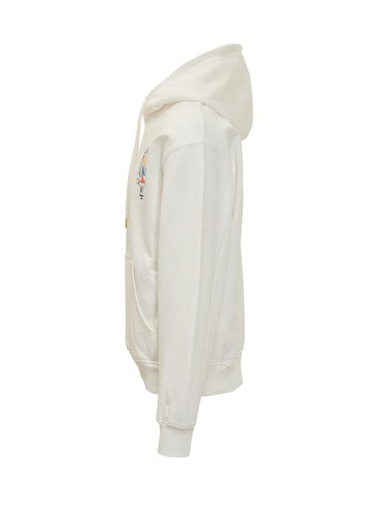 25FW 카사블랑카 후드 티셔츠 MPF25JTP292 01 WHITE - CASABLANCA