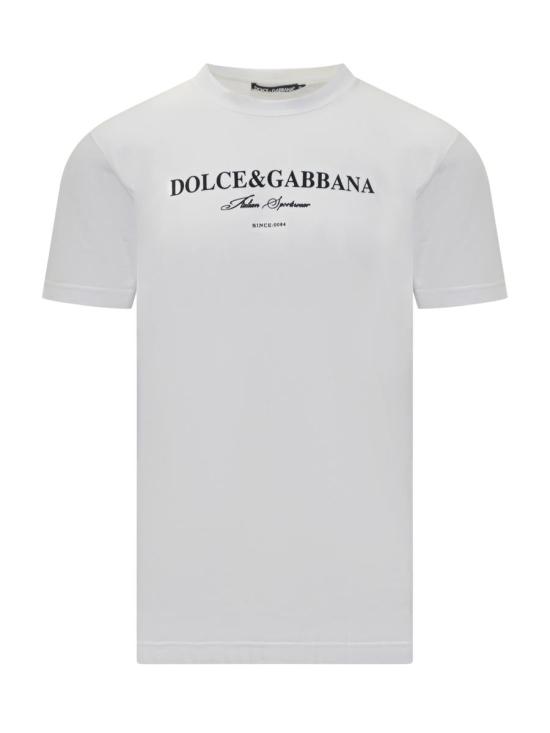 25FW 돌체앤가바나 프린트 코튼 티셔츠  G8RN8TG7O9Y W0800 WHITE