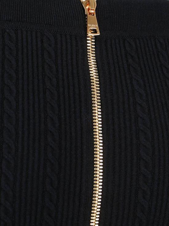 25FW 발망 미디 스커트 FF1LD066KI500PA Black - BALMAIN