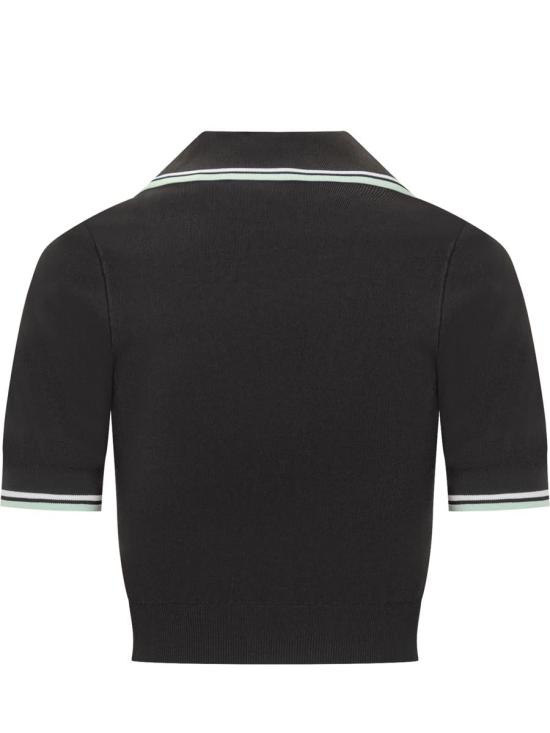 25FW 카사블랑카 반팔 티셔츠 WPF25KW1018 01 Black - CASABLANCA