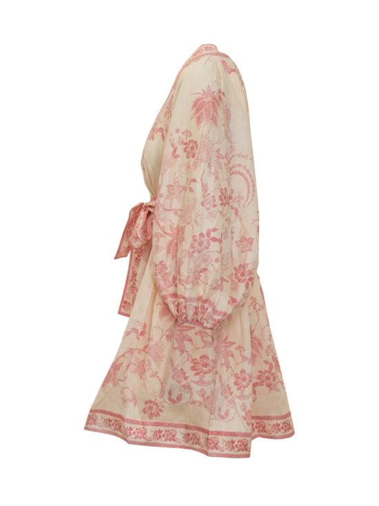 25FW 짐머만 숏 원피스 3500DSS252 CRMPNKFLO PINK - ZIMMERMANN