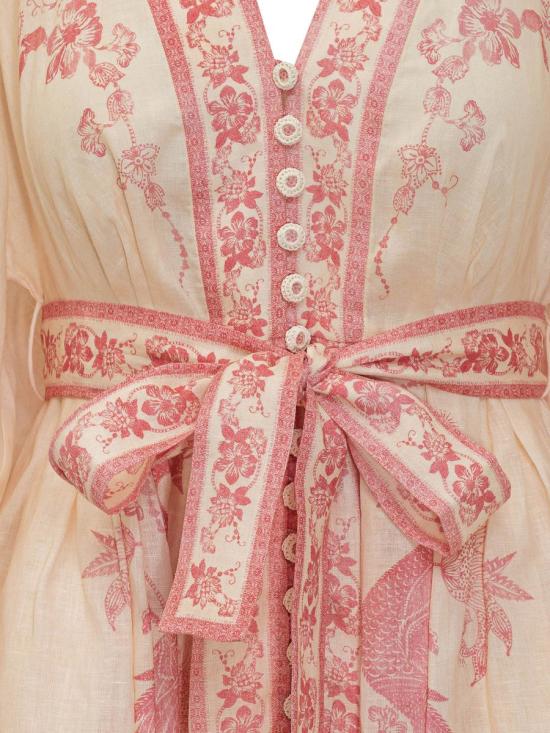 25FW 짐머만 숏 원피스 3500DSS252 CRMPNKFLO PINK - ZIMMERMANN