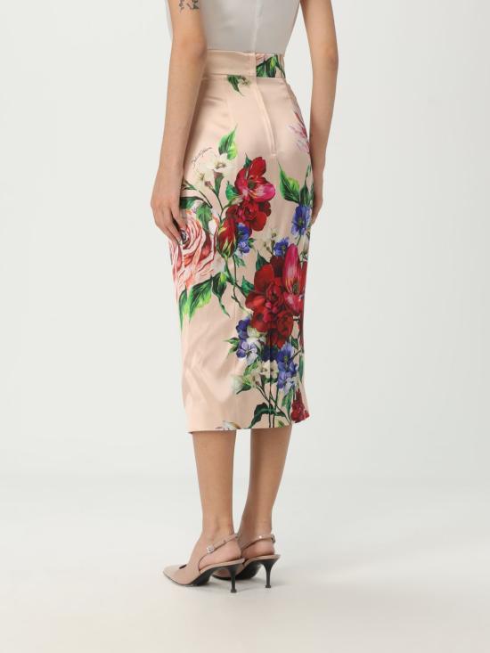 25FW 돌체앤가바나 미디 스커트 F4BCATFSIB5 H25PR White - DOLCE & GABBANA