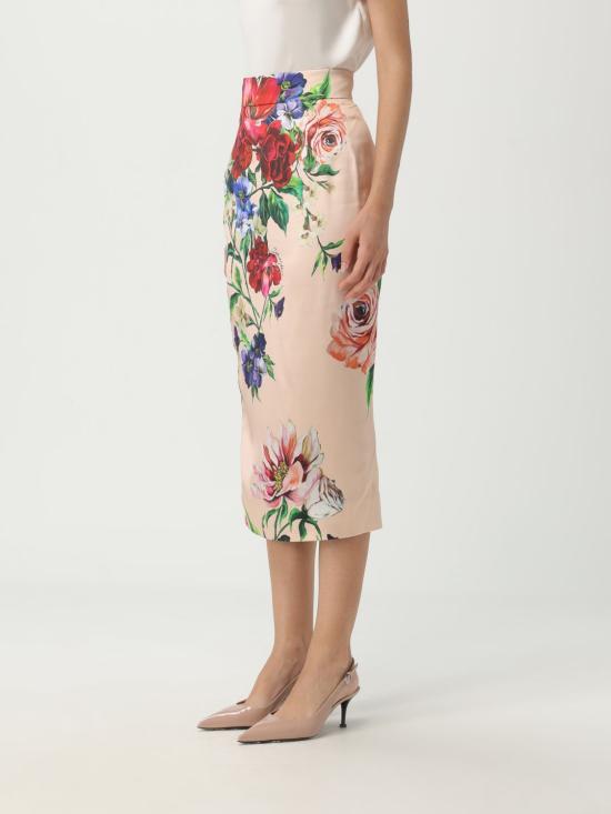 25FW 돌체앤가바나 미디 스커트 F4BCATFSIB5 H25PR White - DOLCE & GABBANA