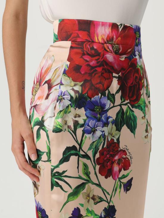 25FW 돌체앤가바나 미디 스커트 F4BCATFSIB5 H25PR White - DOLCE & GABBANA