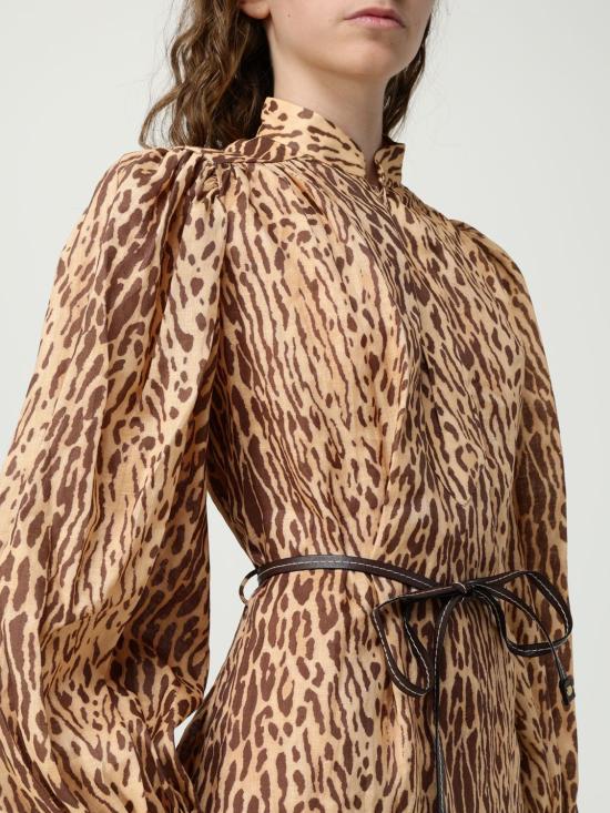 25FW 짐머만 숏 원피스 4593DSS255 TNLP Brown - ZIMMERMANN