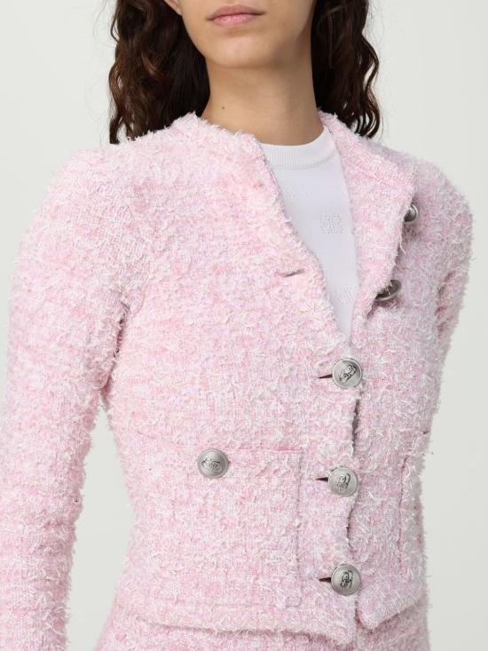 25SS 발렌시아가 트위드 크롭 가디건 793604T3328 5000 Pink - BALENCIAGA