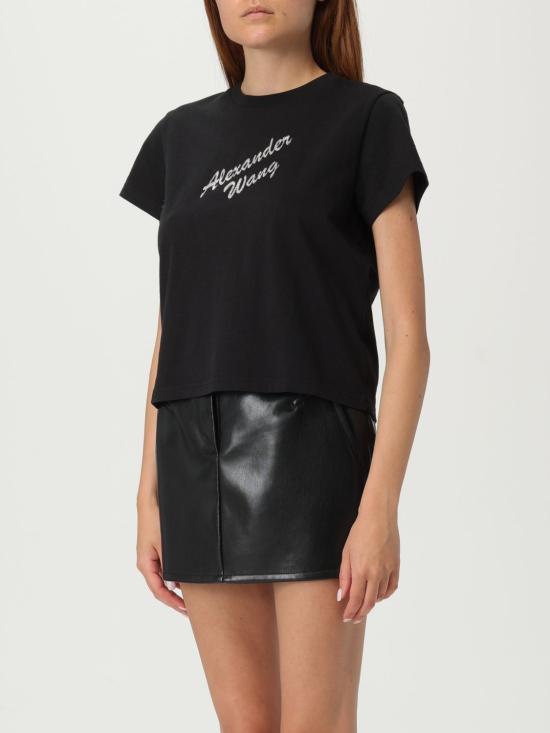 25FW 알렉산더 왕 반팔 티셔츠 1CC3251134 001 Black - ALEXANDER WANG