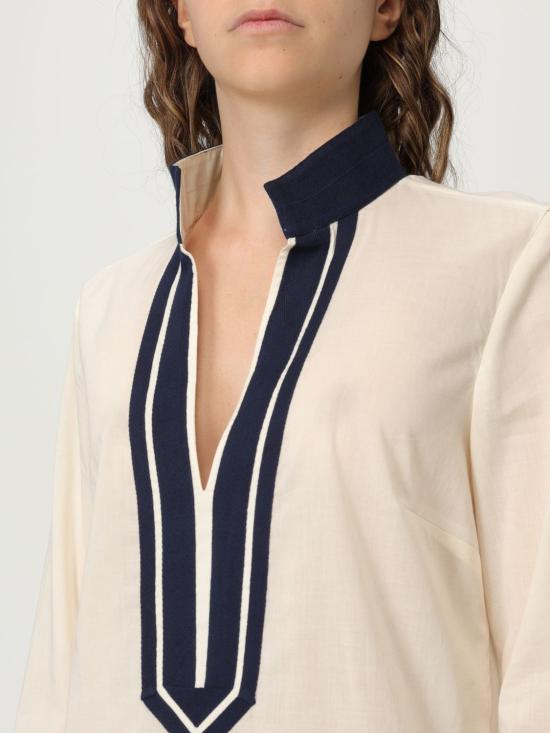 25FW 토리버치 숏 원피스 83308 285 Cream - TORY BURCH