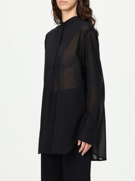 25SS 토템 블라우스 252WRT0427FB0372 001 Black - TOTEME