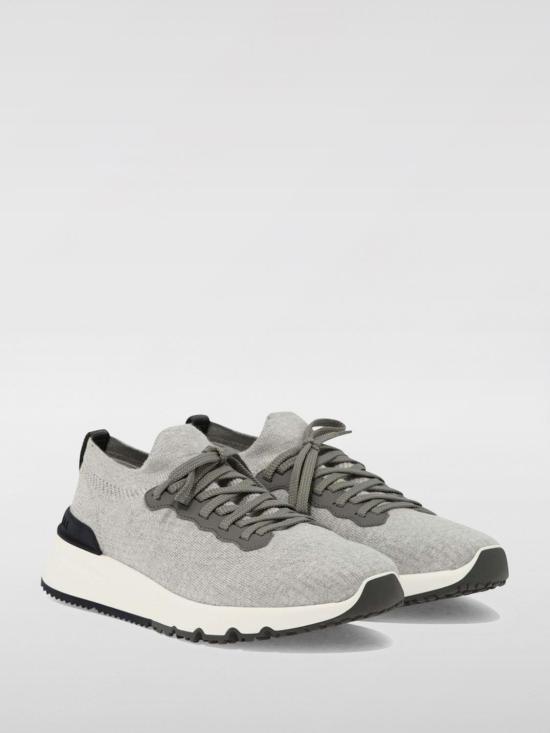 26SS 브루넬로 쿠치넬리 스니커즈 MZUPMB0252 CB308 Platinum - BRUNELLO CUCINELLI