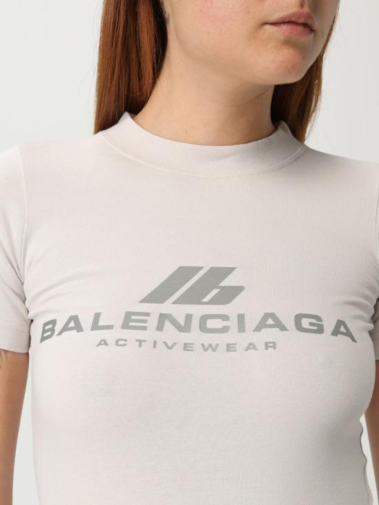 25SS 발렌시아가 액티브웨어 피티드 티셔츠 768075TQVU1 9016 White - BALENCIAGA
