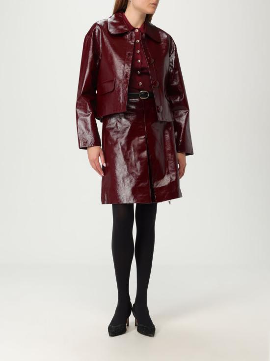 25FW 셀프 포트레이트 가죽 자켓 PF25091JBU BURGUNDY Violet - SELF PORTRAIT