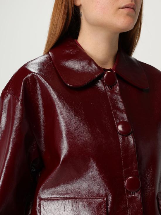 25FW 셀프 포트레이트 가죽 자켓 PF25091JBU BURGUNDY Violet - SELF PORTRAIT