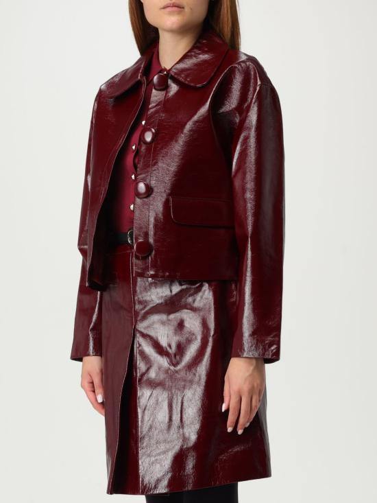 25FW 셀프 포트레이트 가죽 자켓 PF25091JBU BURGUNDY Violet - SELF PORTRAIT