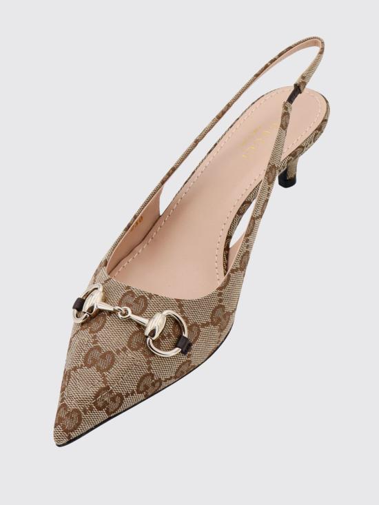 26SS 구찌 홀스빗 슬링백 펌프스 7826272HK80 9763 Beige - GUCCI