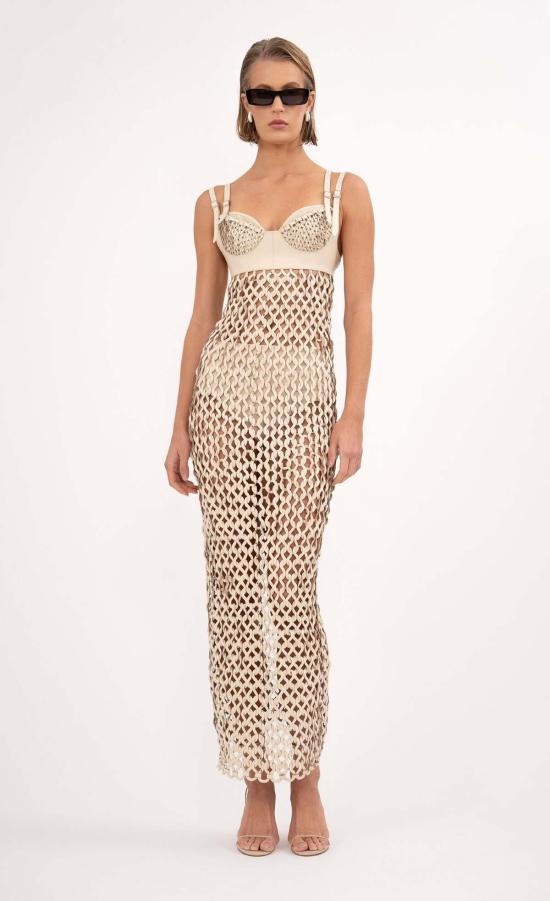  논살란트 레이블 롱 원피스 논샬런트 라벨 할리 드레스 크레마