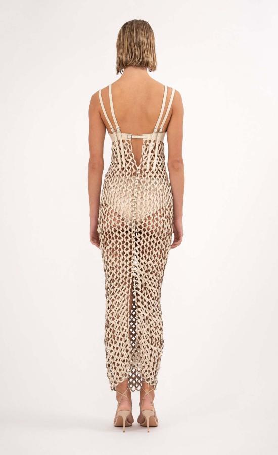  논살란트 레이블 롱 원피스 논샬런트 라벨 할리 드레스 크레마 - NONCHALANT LABEL