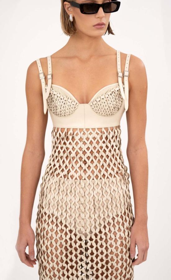  논살란트 레이블 롱 원피스 논샬런트 라벨 할리 드레스 크레마 - NONCHALANT LABEL