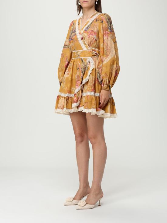 25FW 짐머만 숏 원피스 3245DSS253 MTDPFL Mustard - ZIMMERMANN