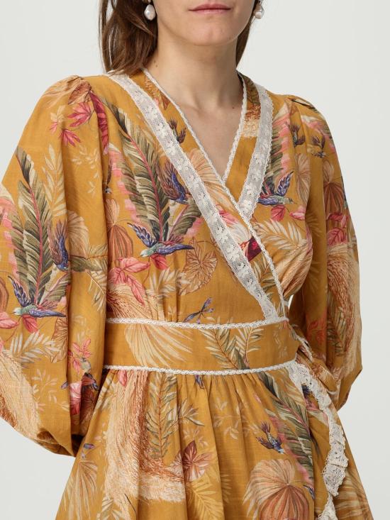 25FW 짐머만 숏 원피스 3245DSS253 MTDPFL Mustard - ZIMMERMANN