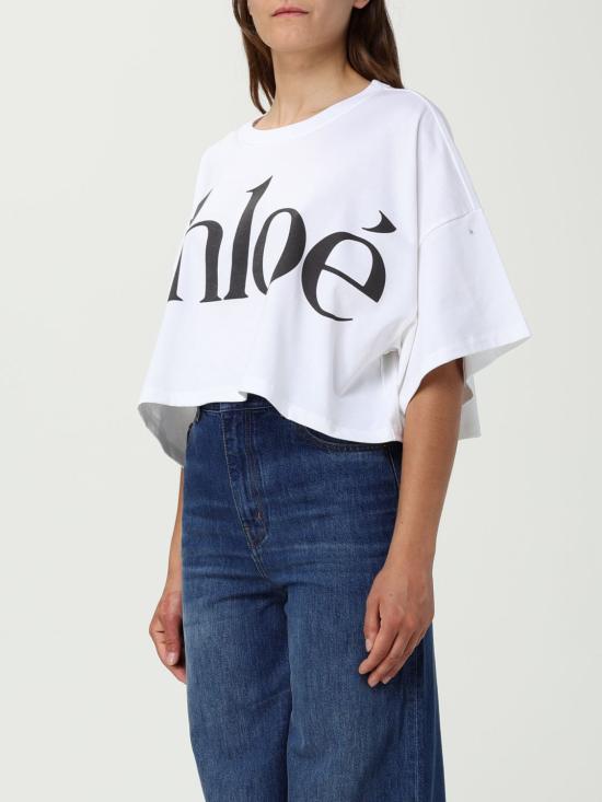 25FW 끌로에 반팔 티셔츠 CH24AJH09183 101 White - CHLOE