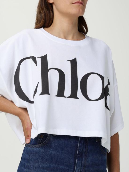 25FW 끌로에 반팔 티셔츠 CH24AJH09183 101 White - CHLOE