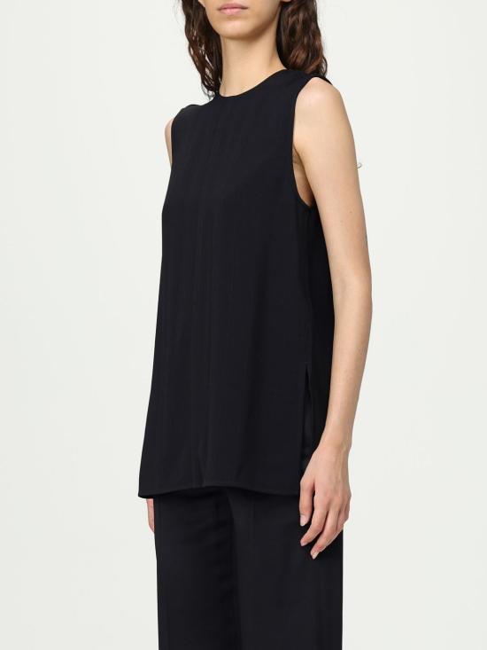 25SS 토템 민소매 티셔츠 252WRT0508FB0192 001 Black - TOTEME