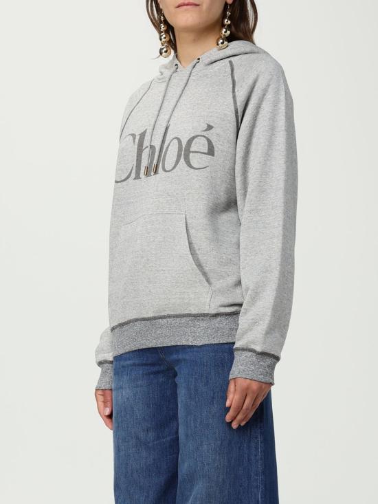 25FW 끌로에 후드 티셔츠 CH25AJH10179 060 Grey - CHLOE