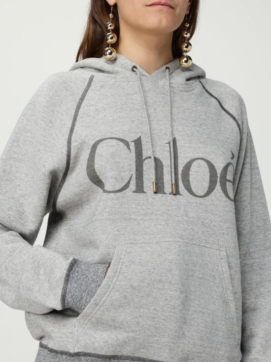 25FW 끌로에 후드 티셔츠 CH25AJH10179 060 Grey - CHLOE