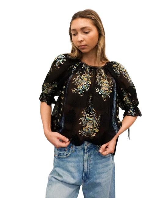  울라 존슨 블라우스 피파 반팔