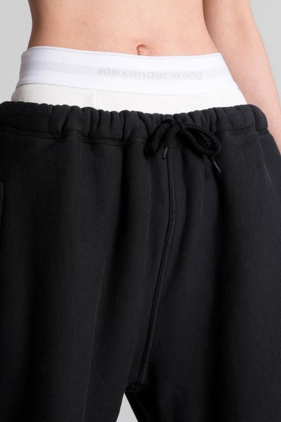 25FW 알렉산더 왕 트레이닝/조거 팬츠 392044 4CC1244349 Black - ALEXANDER WANG