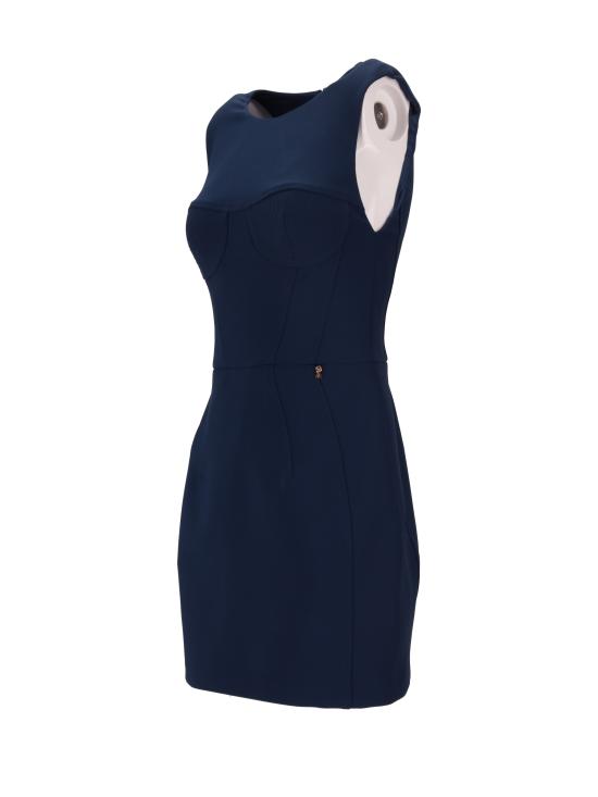 25SS 엘리자베타프랜치 미디 원피스 AB74751E2 DC8 BIANCO OLTREMARE - ELISABETTA FRANCHI