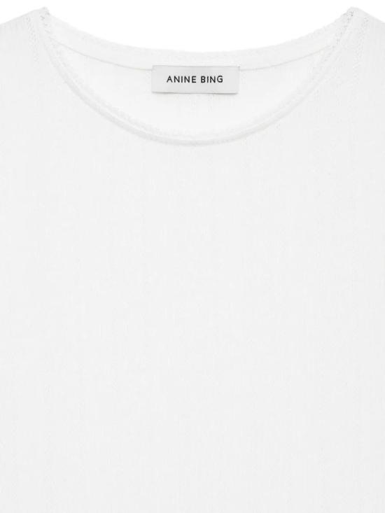 25FW 애니빙 반팔 티셔츠 A0811200 OFW26 OFF WHITE - ANINE BING