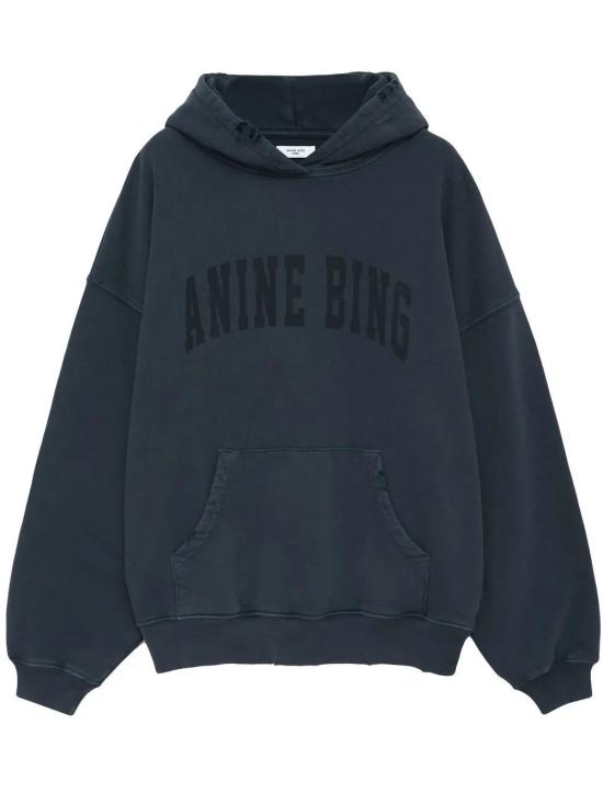 25FW 애니빙 후드 티셔츠 S085185 002 WASHED BLACK - ANINE BING