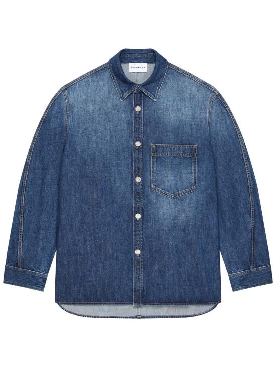 25FW 지방시 데님 셔츠 BM615W516L 401 DARK BLUE