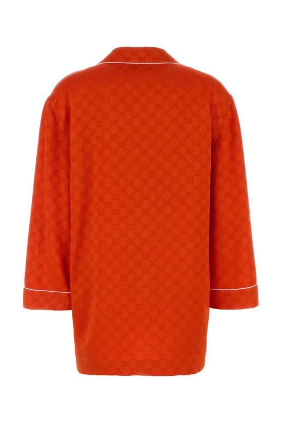 25FW 구찌 새턴 블라우스  836310ZAQKJ 7481 ORANGE - GUCCI