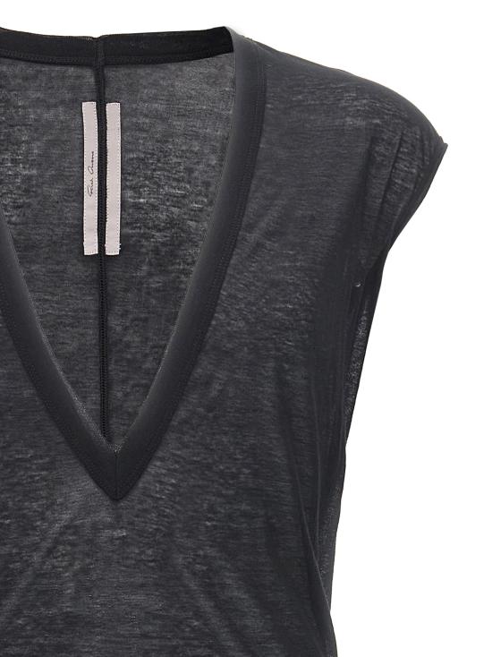 25FW 릭 오웬스 민소매 티셔츠 RU02E1157UC09 Black - RICK OWENS